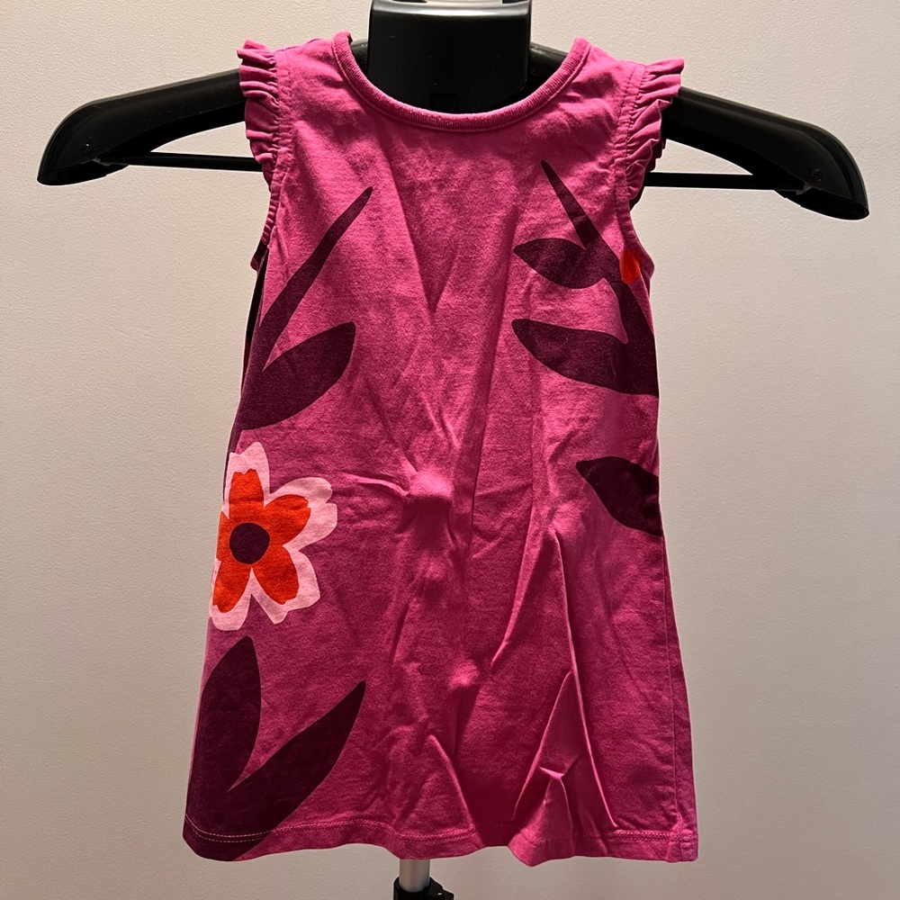Pink Floral Kids Sleeveless Dress - Tea Collection